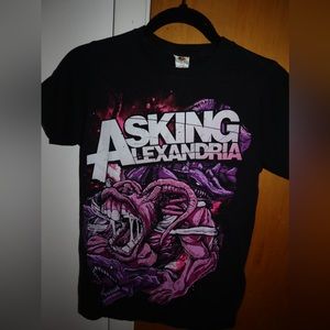 Asking Alexandria shirt size XS pink purple colors